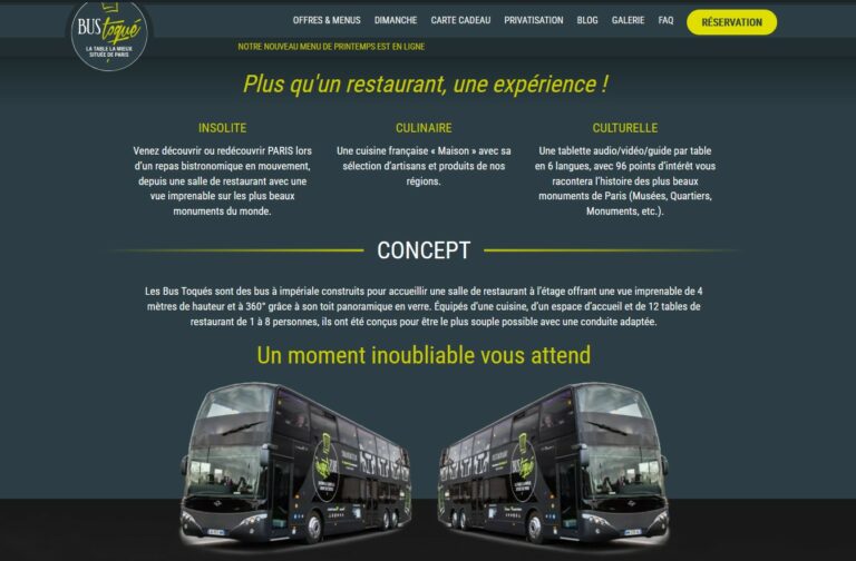 Bus Toque - Restaurant insolite Paris