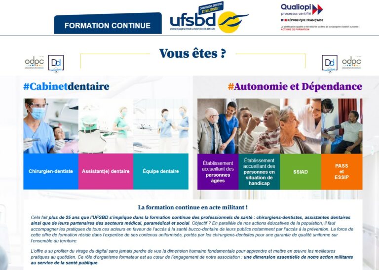 UFSBD Formations - Plateforme e-learning