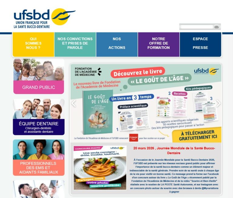 UFSBD - Site institutionnel sante bucco-dentaire