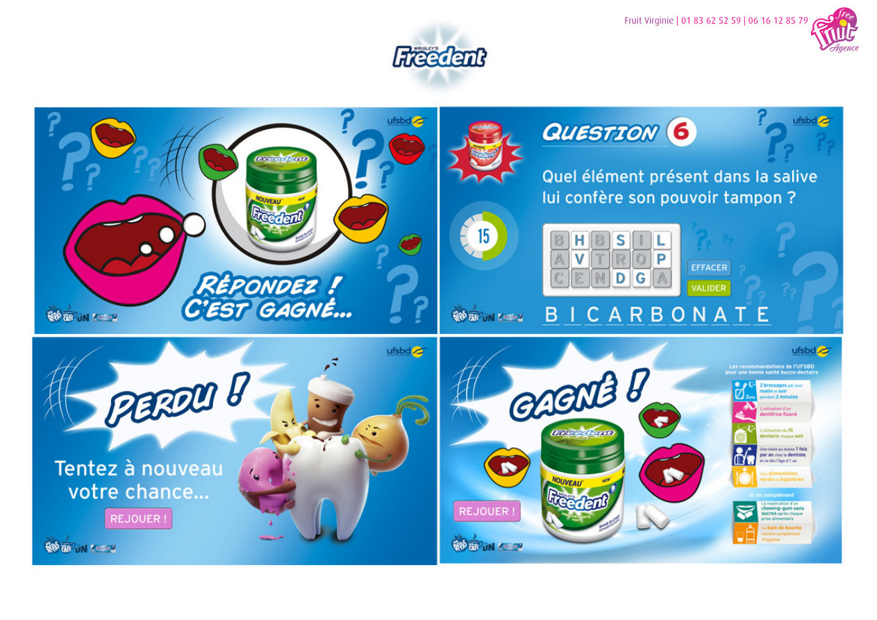 Freedent - Jeu interactif en ligne